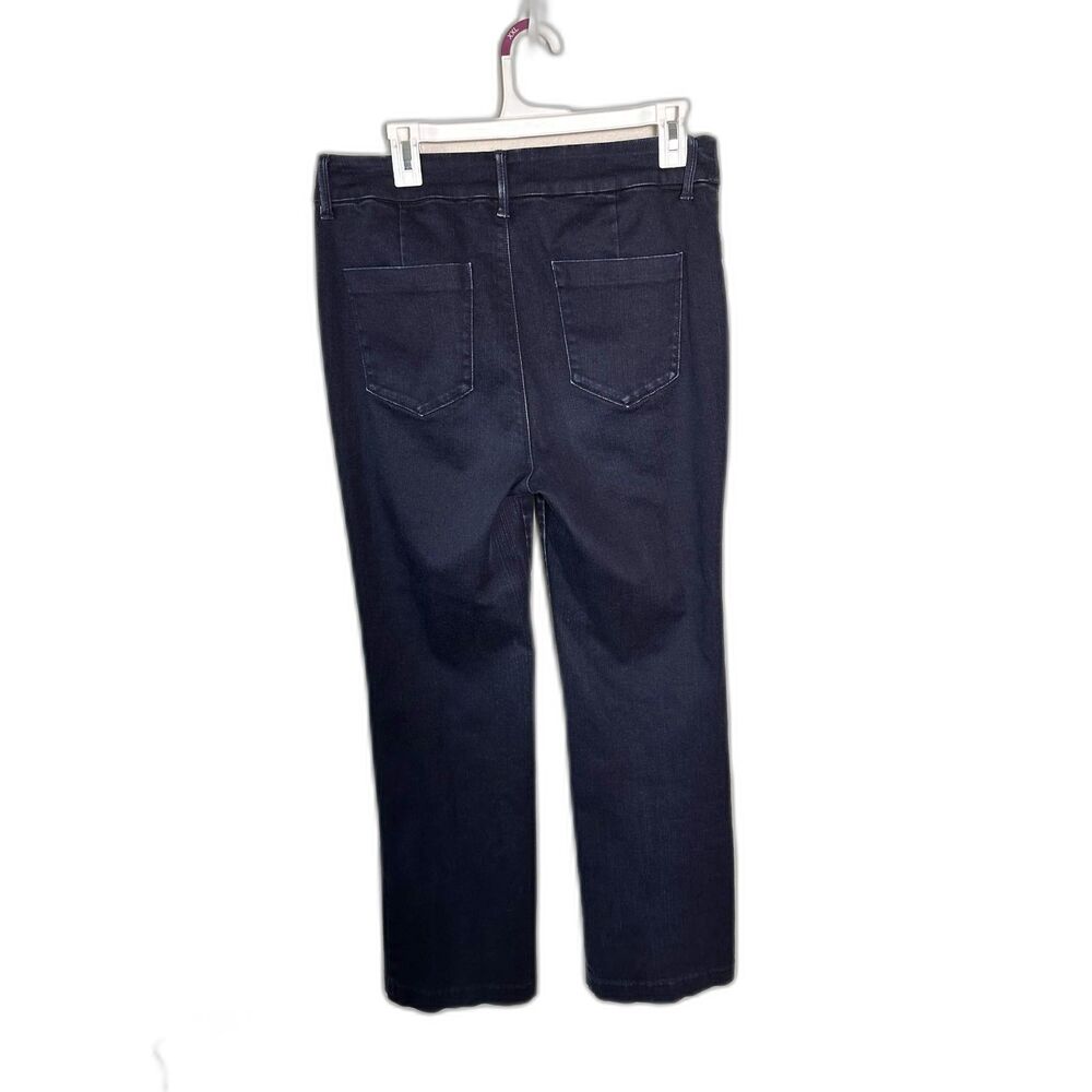 Chico's The Platinum Trouser Dark Wash Denim Jeans Size 1 Regular / Medium 8 - Picture 2 of 6